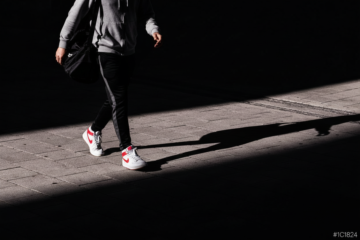 Athlete walking